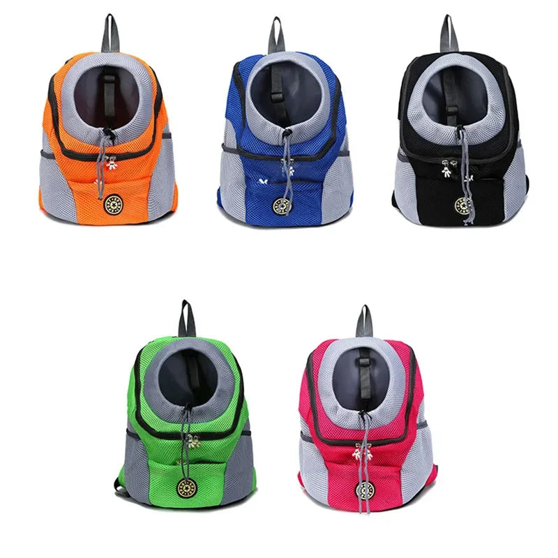 Pet Dog Carrier Bag Out Double Shoulder Portable Travel Backpack Outdoor PPet Dog Front Bag Mesh Backpack Head Pet Supplies