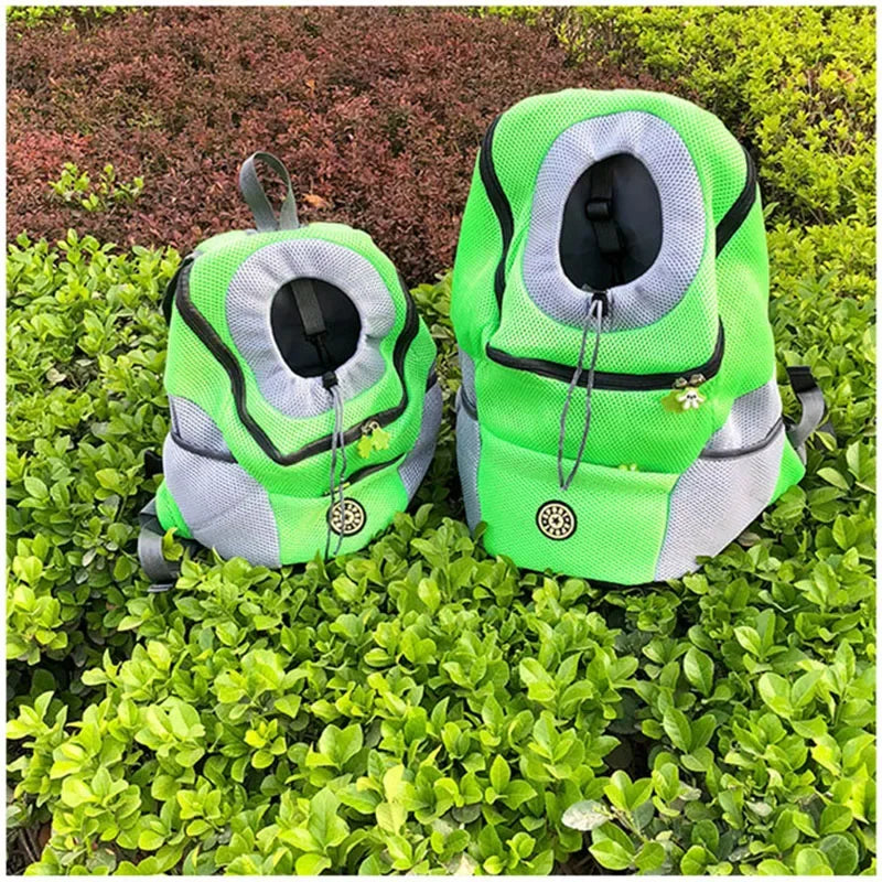 Pet Dog Carrier Bag Out Double Shoulder Portable Travel Backpack Outdoor PPet Dog Front Bag Mesh Backpack Head Pet Supplies
